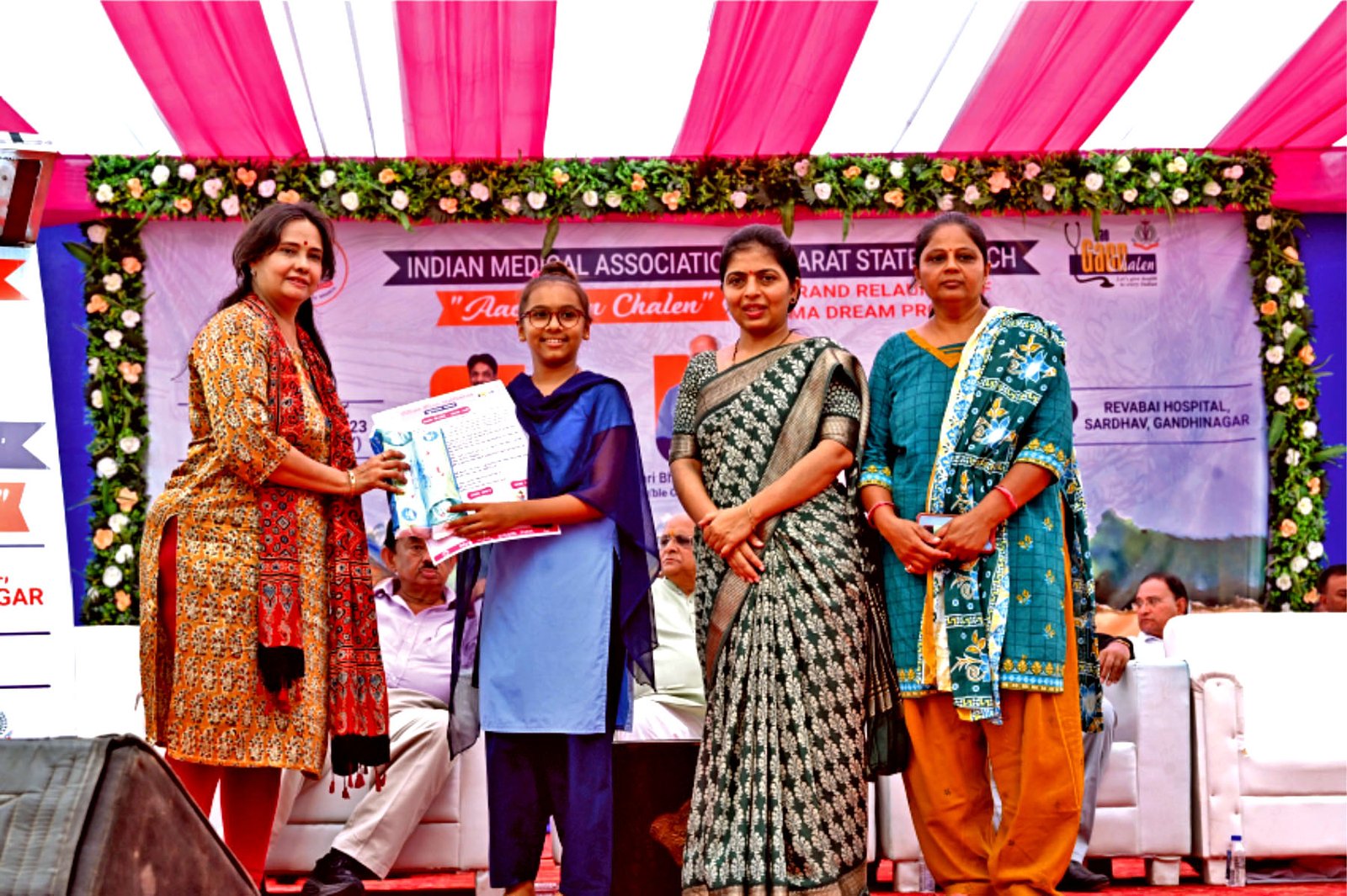 Pediatric checkups and basic vaccination guidance drive at Sardhav.